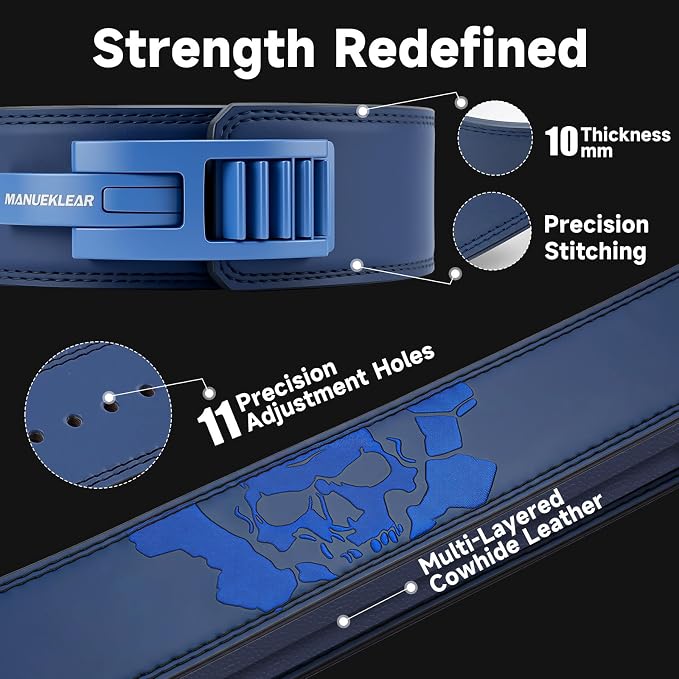 Lever Lifting Belt for Man and Women, Weightlifting with Adjustable Heavy Duty Buckle, Professional Weight Lifting Belt