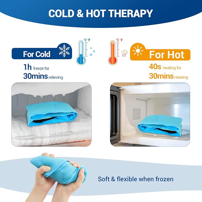 Comfytemp 33" Full Hand Wrist Ice Pack Wrap for Carpal Tunnel Relief | FSA Eligible HSA, Wrist Brace Reusable Compression for Computer Overuse Injuries, Arthritis, Cold Hot Therapy Recovery Item