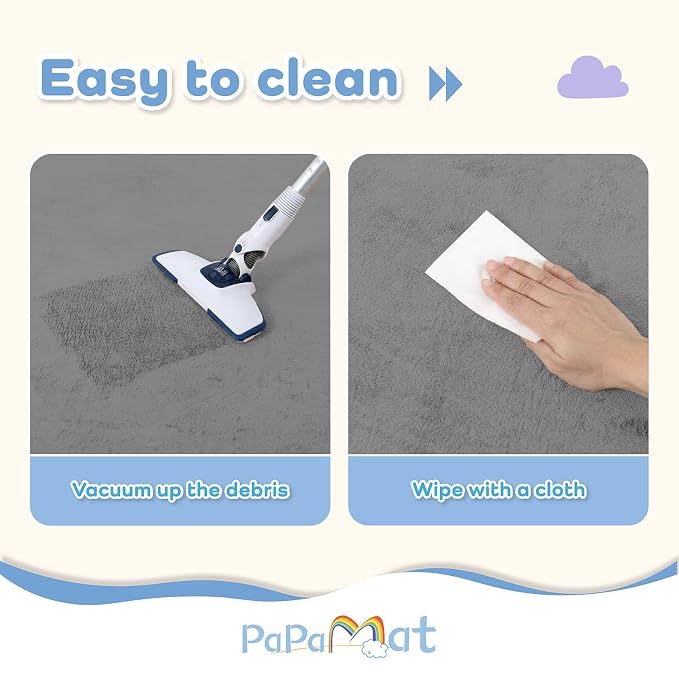 1.3" Thick Baby Play Mat for Floor,39x59 Memory Foam Tummy Time Mat | Ultra Soft Playmat for Baby,Tummy Time Foam Mats,Cushioned for Infant,Kids and Toddler Crawling,Easy Care