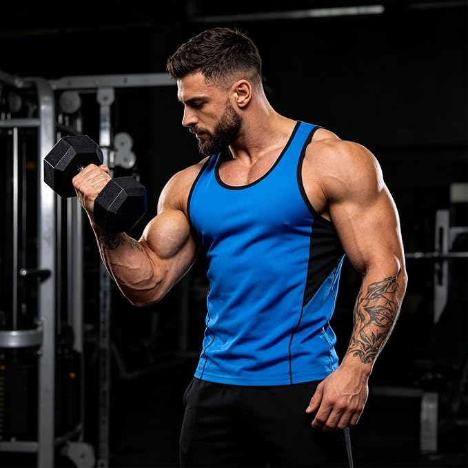 Hex Dumbbells Set for Home Gym – PVC/PEV Coated, Anti-Roll Design, Non-Slip Grip, Cast Iron Core – Versatile Strength Training Weights, 100LB Total (25LB×2+30LB×2)