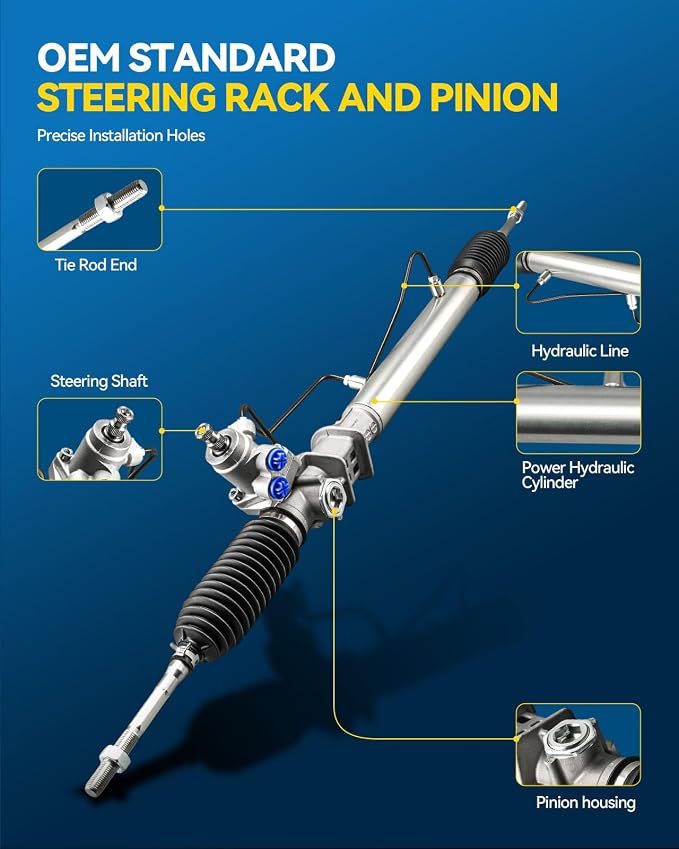 PHILTOP Power Steering Rack & Pinion Assembly for 2002-2006 XL-7, 1999-2005 Grand Vitara, Hydraulic Power Steering, OEM Replacement 26-8000