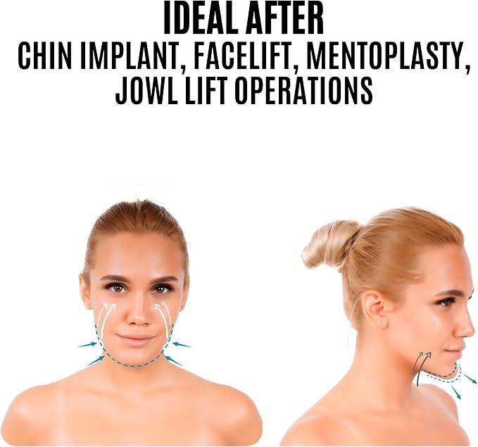 invera Chin Compression Garment After Liposuction Surgery, Neck Cover Strap Bandage