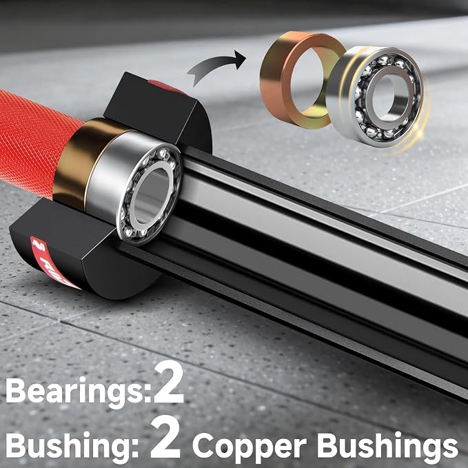 Ceramic Olympic Barbell 4/5/6FT – Short 2" Bar for Home Gym | Alloy/A3/45 steel. 400-500LB. 28mm knurled grip. Brass bushings. Squat, bench, deadlift, hip thrust. Fits standard plates.