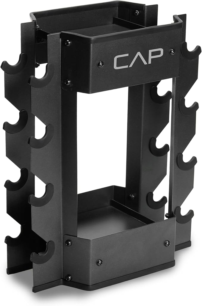 CAP Barbell Dumbbell and Kettlebell Storage Rack - Compact Weight Storage for Home Gym