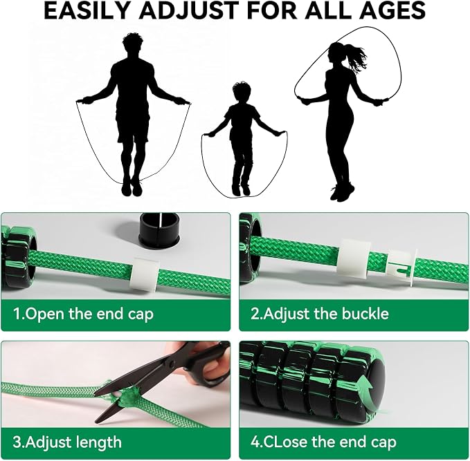Jump Rope Cotton Adjustable Skipping Weighted jumprope for Women，Adult and Children Athletic Fitness Exercise Jumping Rope (Pink)