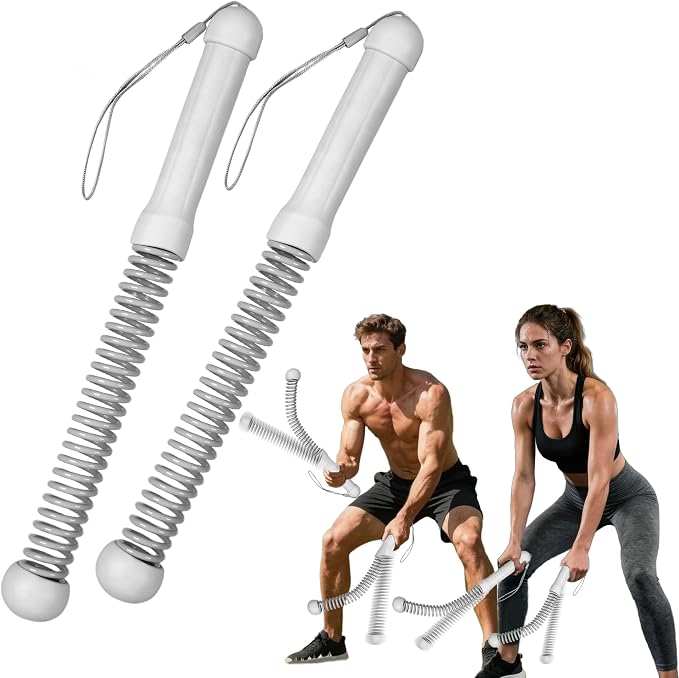 2nd Gen Ropeless Battle Ropes for Home Gym, Heavy Duty Portable Cordless Battle Ropes with Integrated Spring (No Screws), Weighted Exercise Rope for Men & Women, HIIT Workout Equipment