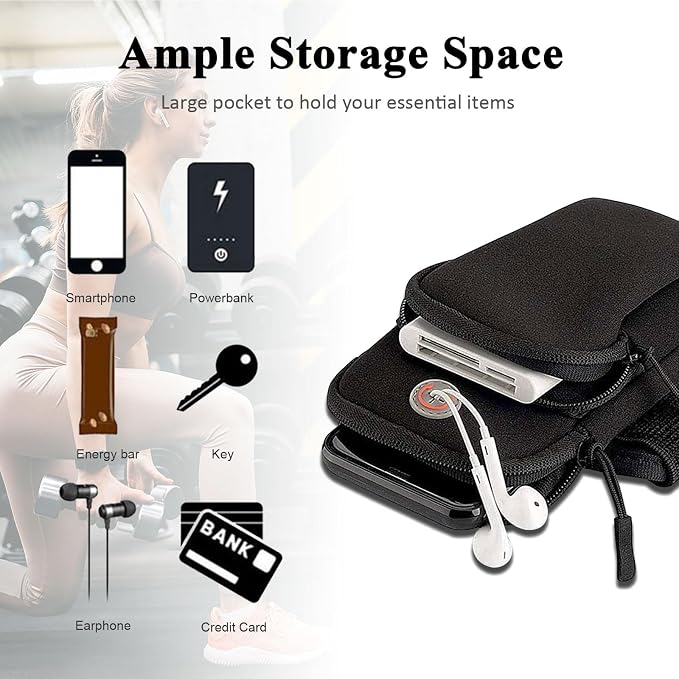 Phone Holder for Running Armband Cell Phone Purse Crossbody for Women Men Kids,iPhone 17 16 16e 15 14 13 12 11 Pro Max Xs Xr X Plus Mini Air Galaxy Ultra S26 S25 S24 S23 S22 Note Bag Arm Band