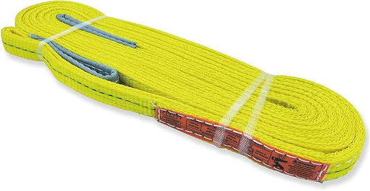 2-Ply Lifting Sling Straps 1”x 20ft - 3100lbs Vertical Capacity Heavy Duty Flat Eye Lift Sling, for Rigging Moving Towing Hoisting -1Pack - Kodiak Straps