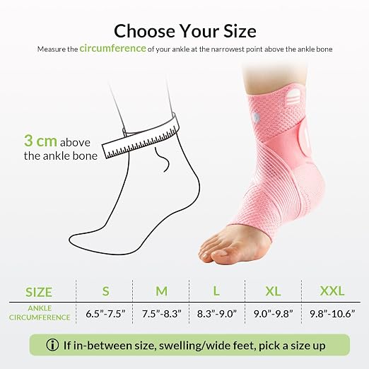 ZOELION Ankle Brace Compression Support with Removable Fishnet Strap, 3D Knit Plantar Fasciitis Relief Achilles Tendonitis Brace, Ankle Compression Sleeve for Pain Relief & Injury Healing, Pink/M