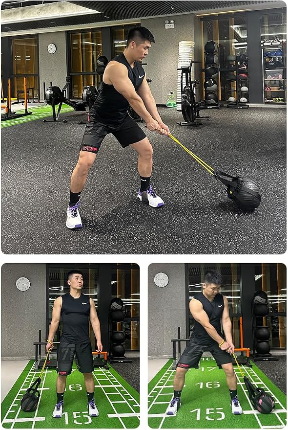Medicine Ball Bag, Medicine Ball Rope, Rotation, Swinging, and Logging, Kettlebell Swinging, Russian Rotation, Counter Rotation Swinging, and Hammer Swinging (Excluding Medicine Balls)