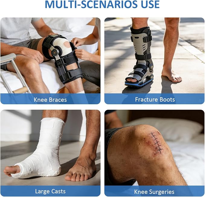 Cast Covers for Shower Leg, Waterproof XL Full Leg Cast Cover for Showering | Cast Protector for Shower Leg Adult, Reusable Leg Cover for Showering after Surgery Thigh Knee Foot Ankle Wound Boot&Brace