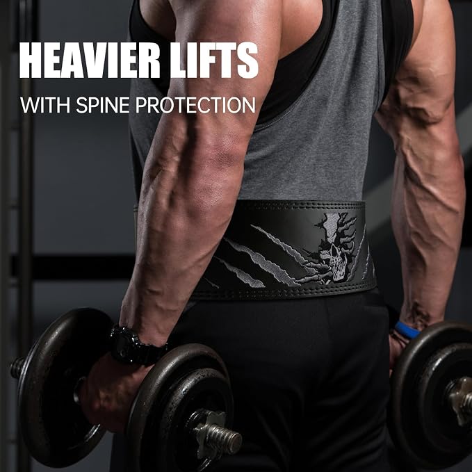 Jaffick Lever Lifting Belt – Power 10mm Extreme Heavy Duty Genuine Leather Lower Back Support for Squats, Bench Press, Deadlifts Bodybuilding Weightlifting Powerlifting for Men & Women