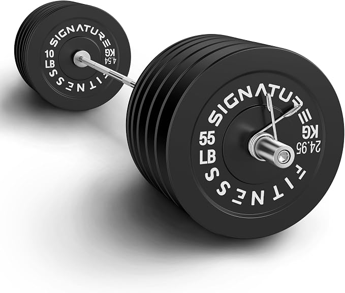 Fitvids 2-Inch Olympic Rubber Weight Plates Sets, Bumper Plates Set Barbell for Strength Training, 160-370 Lbs Multiple Options