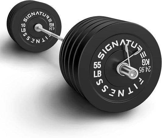 Fitvids 2-Inch Olympic Rubber Weight Plates Sets, Bumper Plates Set Barbell for Strength Training, 160-370 Lbs Multiple Options
