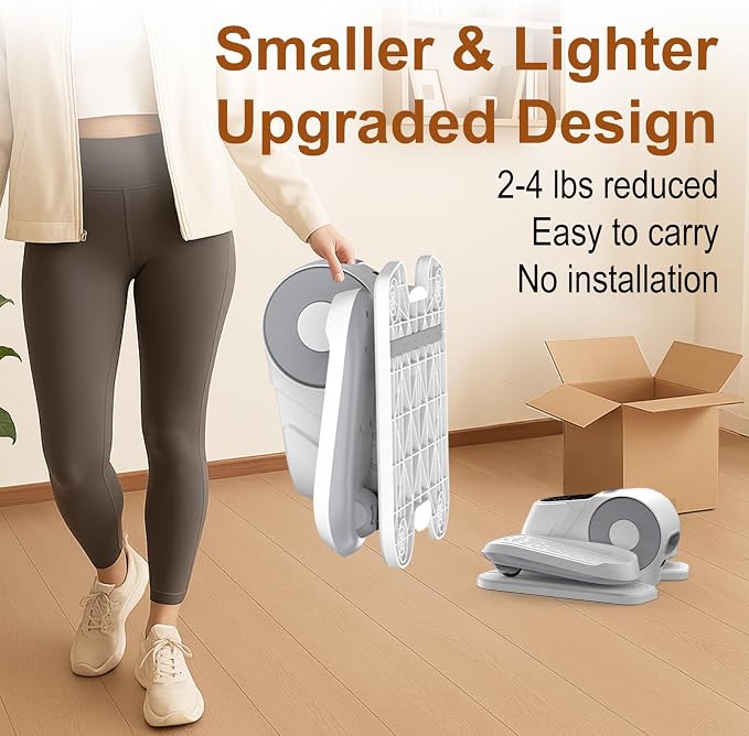 Under Desk Elliptical for Office Pedal Exerciser Electric 12-Speeds | VIVURN 5 Modes Quiet Leg Exerciser While Sitting for Seniors As Seen on TV Manual & Auto Mode for Home Gift for Mom and Dad