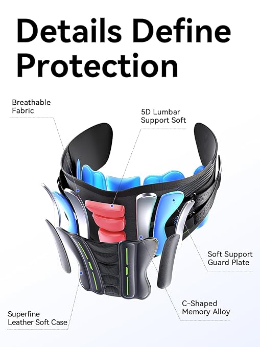 Back Brace for Men Lower Back Pain Relief, Back Support with Lumbar Pad | Ultra Breathable Lumbar Support Belt with Adjustable Straps, Immediate Relief from Sciatica, Herniated Disc, Scoliosis