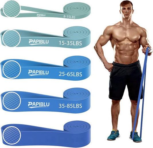 Pull Up Bands, Resistance Bands Set for Pull-Up Assistance, Exercise Bands with Door Anchor & Grip Pads for Men & Women Working Out, Physical Therapy, Muscle Training