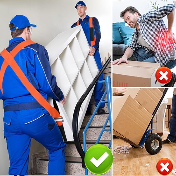 Moving Straps Adjustable, Furniture Moving Lifting Straps for 2 Movers，Shoulder Lifting System for Move Furniture, Appliances, Mattresses, Heavy Objects up to 800 lbs