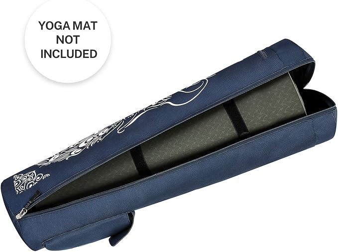 Gonex Yoga Mat Bag, Full-Zip Mat Carrier | 600D Oxford Fabric, Wet Pocket, Front Zip Pocket, Adjustable Strap, Fits Mats up to 26"