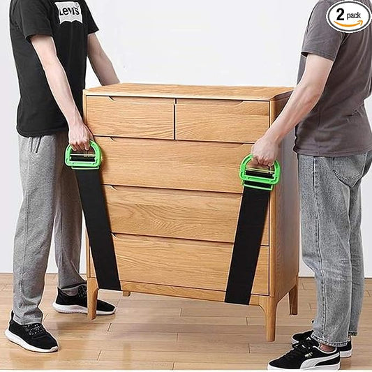 Adjustable Lifting Moving Straps - 2 Pack Furniture Moving Straps for Furniture, Boxes, Mattress, Construction Materials and Heavy, Supports Up to 600 Lbs