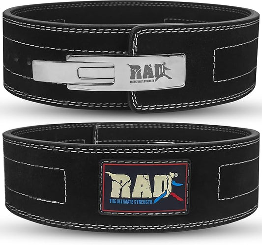 RAD Lever Weight Lifting Gym Belt for Men & Women Size 63 TO107 CM,Thick 10MM & Width 4 Inch Lever Powerlifting Belts for Women Dead Lift Workout Belt Leather Weight Lifting Lever Gym Squat Belt