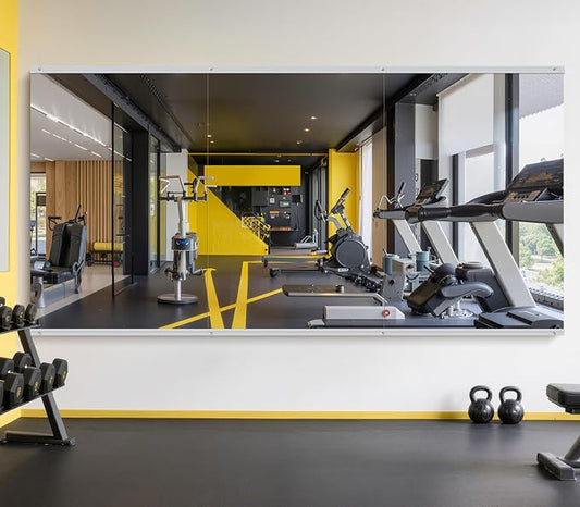 Home Gym Mirror Wall Mounted,60x40 Inch,3PCS Full Length Mirror