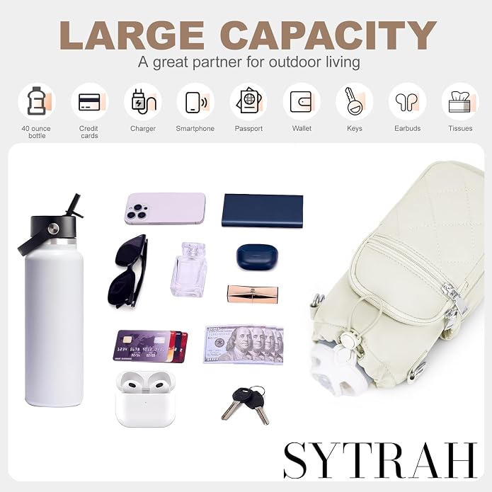 Water Bottle Carrier Bag with Strap, Insulated Corssbody Purse