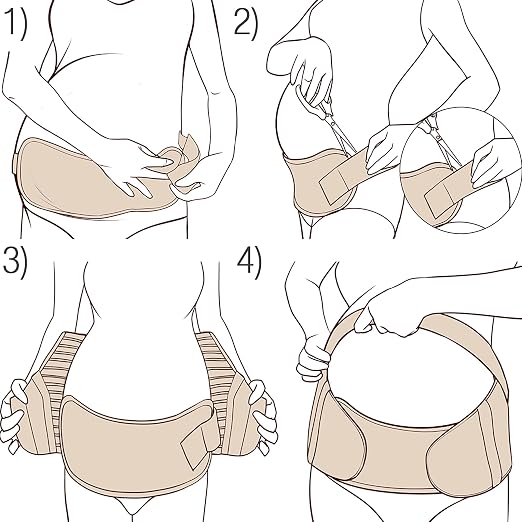 NeoTech Care Pregnancy Belly Band, Maternity Belt, for Pregnancy Belly Support, Back/Pelvic Support (Size XL, Grey Color)