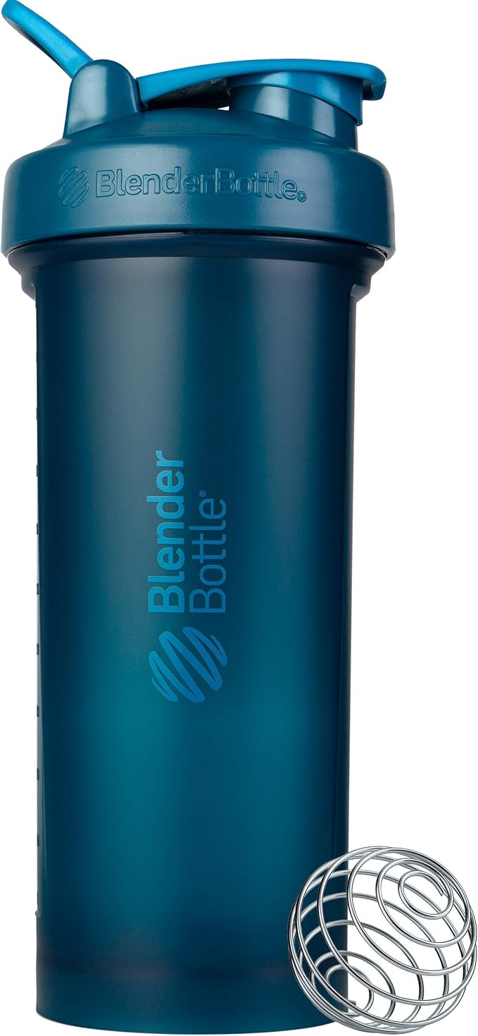 BlenderBottle Classic V2 Shaker Bottle Perfect for Protein Shakes and Pre Workout, 45-Ounce, Ocean Blue