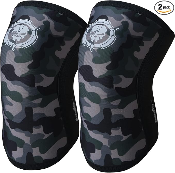 Knee Sleeves (1 Pair), 7mm Compression Knee Braces for Squats,Weightlifting,Powerlifting,Cross Training for Men & Women (Large)