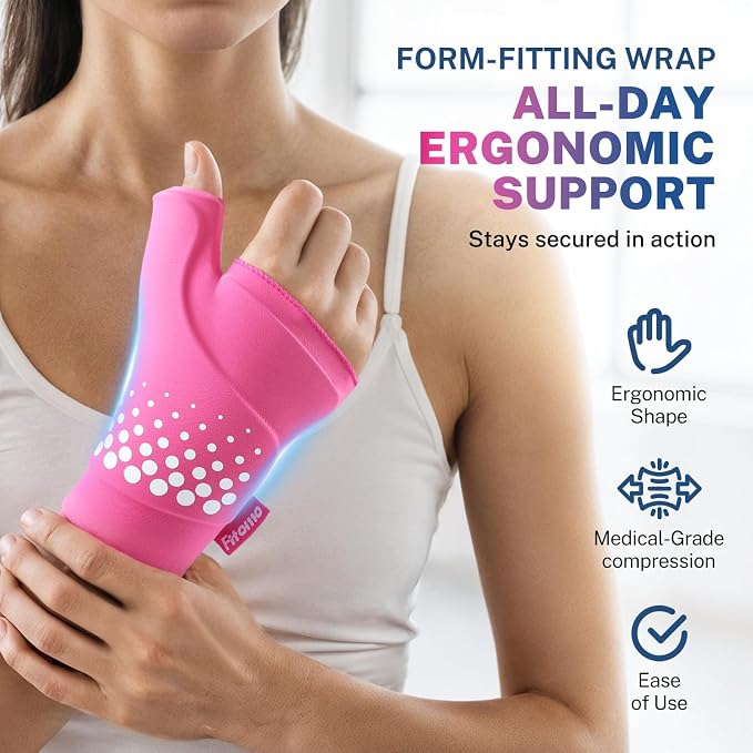 Thumb & Wrist Ice Pack Wrap, Long-Lasting Cold Compression for Recovery | Thickened Gel, Stays Cold Longer, Soft After Freezing, Full Wrap Cooling, Reusable Cold Hot Therapy, FSA Eligible