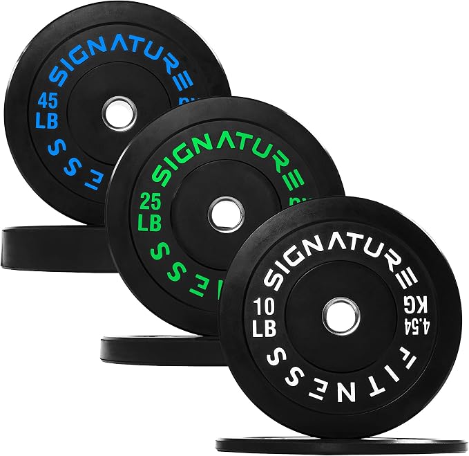 Fitvids 2-Inch Olympic Rubber Weight Plates Sets, Bumper Plates Set for Strength Training, 50-370 Lbs Multiple Options