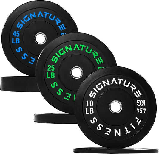 Fitvids 2-Inch Olympic Rubber Weight Plates Sets, Bumper Plates Set for Strength Training, 50-370 Lbs Multiple Options