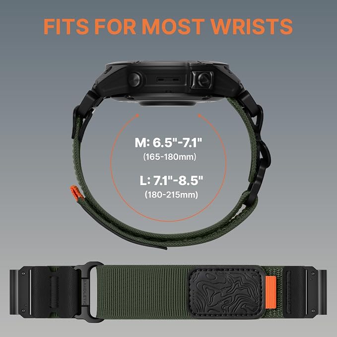 Bandletic Quick Fit 22mm Compatible with Garmin Instinct 3 2 Watch Band | CSPE Rib Bonds Buckle,Durable,Adjustable for Fenix 8 E 47mm/7 6 Pro/5 Plus/Forerunner 965/955/945/Approach S70/S62/S60/Epix