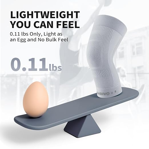 CAMBIVO Knee Brace for Women and Men (2 Pack), Ultra-Thin Lightweight Knee Compression Sleeve (Gray, Medium)