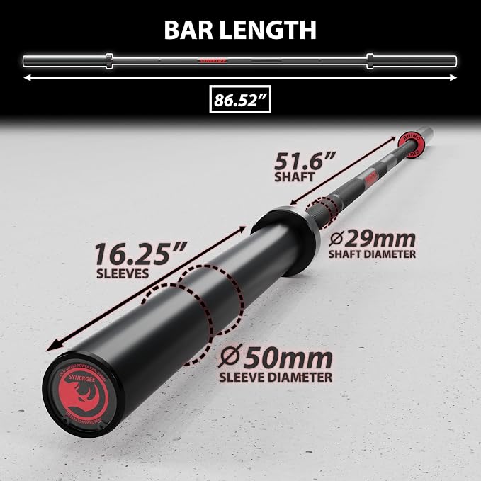 Synergee 45 lb Rhino Power Bar – Cerakote Finish 1500 lb Rated