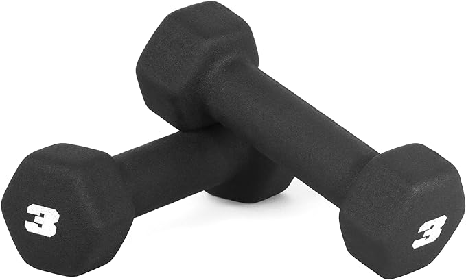 CAP Barbell Neoprene Dumbbell Weights Pairs & Sets | Black