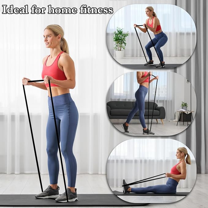 Foilswirl 8 Pcs Resistance Bands for Working Out | Pull Up Assistance Bands, Fitness, Full-body Training, Physical Therapy and Stretch Workout for Men, Women, Home, Outdoor