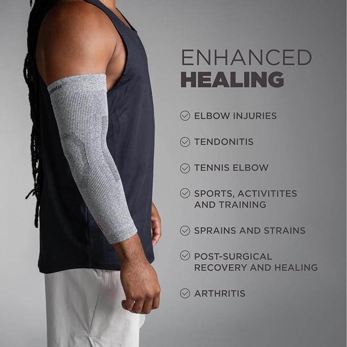 Incrediwear Elbow Sleeve – Infrared Elbow Brace for Joint Pain Relief | Elbow Sleeves for Women and Men, Elbow Support Sleeve for Tennis Elbow, Golfer's Elbow, Tendonitis, Bursitis, and Recovery