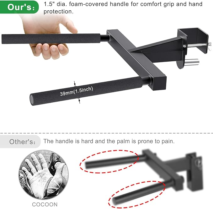 SELEWARE Squat Rack Attachment for Power Cage with 5/8" or 1" Holes | Y-Shaped Dip Bar Attachment, Nordic Hamstring Curl Attachment & Lever Arms for 2x2 or 3x3 Power Rack, Home Gym Accessories