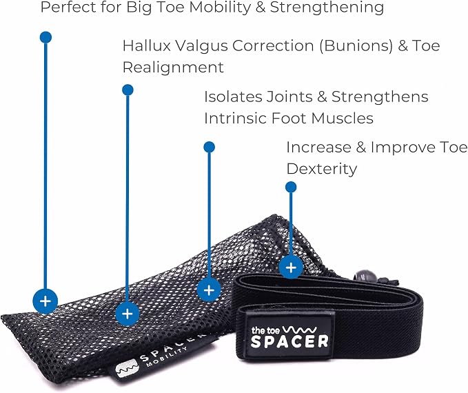 Spacer Mobility - Big Toe Mobility Band | Helps with Bunions, Enhances Foot Health, Strength, and Big Toe Mobility