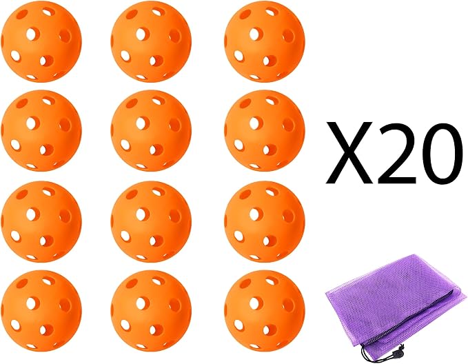 GSE Plastic Practice Baseballs, Hollow Airflow Softballs Training | 26-Holes Lightweight Balls, for Pitching, Batting, Catching for All Skill Levels, for Indoor & Outdoor Games, 2.75", 0.9 oz