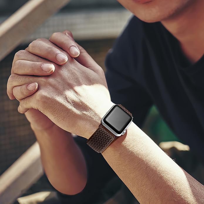 Lerobo Stretchy Nylon Solo Loop Band, Compatible with Apple Watch Series 11 10 9 8 7 6 5 4 3 SE3/2/1 Ultra3/2/1, Adjustable Strap for iwatch Band 44mm 45mm 46mm 49mm 42mm 40mm 41mm 38mm for Women Men