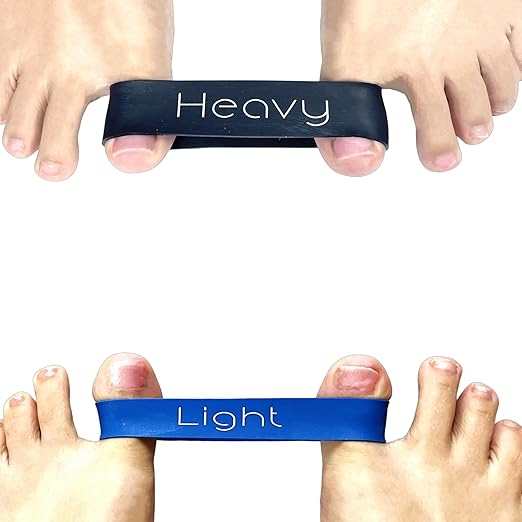 Soxsense Toe Stretcher Bands, Foot Exercise Resistance Bands, 2-Piece Set | Helps Improve Toe Mobility, Foot Strengthening Tool, Compact & Travel Friendly, Light & Heavy Resistance