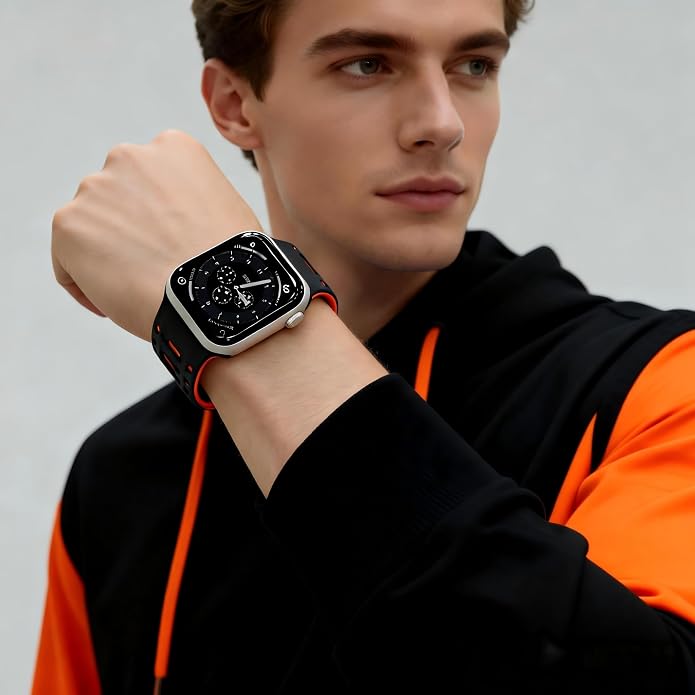 X-it Magnetic Watch Band for Apple Watch Ultra 49mm, 46mm/45mm/44mm, Silicone Sport Strap with Strong Magnet for Men and Women, Compatible with Apple Watch Series 11/10/9/8/7/6/5/4/3/2/1 and SE