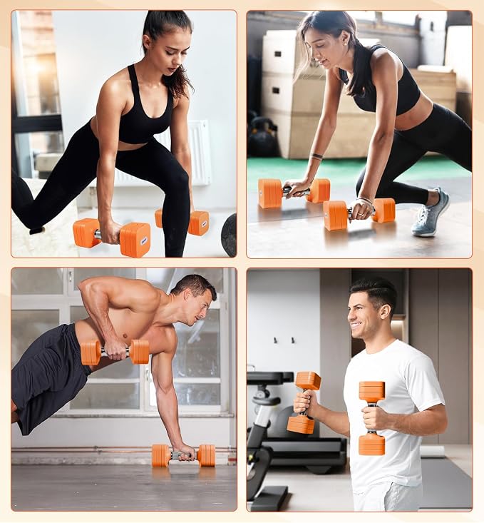 Adjustable Dumbbell Set for Women Men 7.5LB/10LB/15LB/20LB/25LB Each | Dumbbells Set of 2, Free Weight Set at Home Gym, Hand Weights with Locking/Metal Handle for Exercise Muscle Toning Rehab