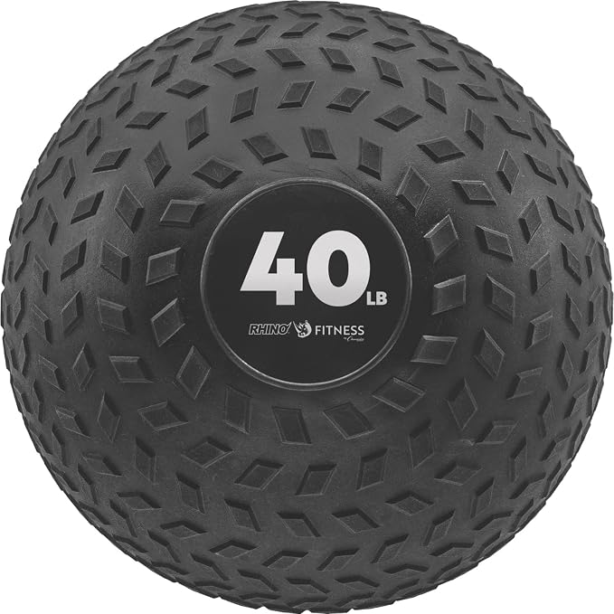 Champion Sports Rhino Fitness Slam Ball – Sand-Filled, Bounce-Resistant Ball for Strength & Conditioning, 6–50 lb