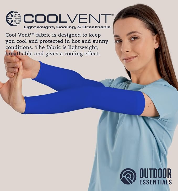 OutdoorEssentials UV Sun Sleeves for Men & Women, Cooling Arm Sleeves UPF 50+ | Golf, Tattoo Cover Up, Sun Protection