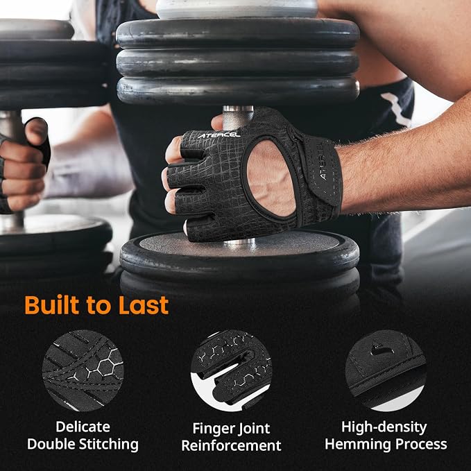 ATERCEL Gym Gloves for Women, Workout Gloves for Gym Weightlifting Exercise | Full Palm Protection | Breathable & Lightweight | For Men & Women | Cycling & Climbing Ready