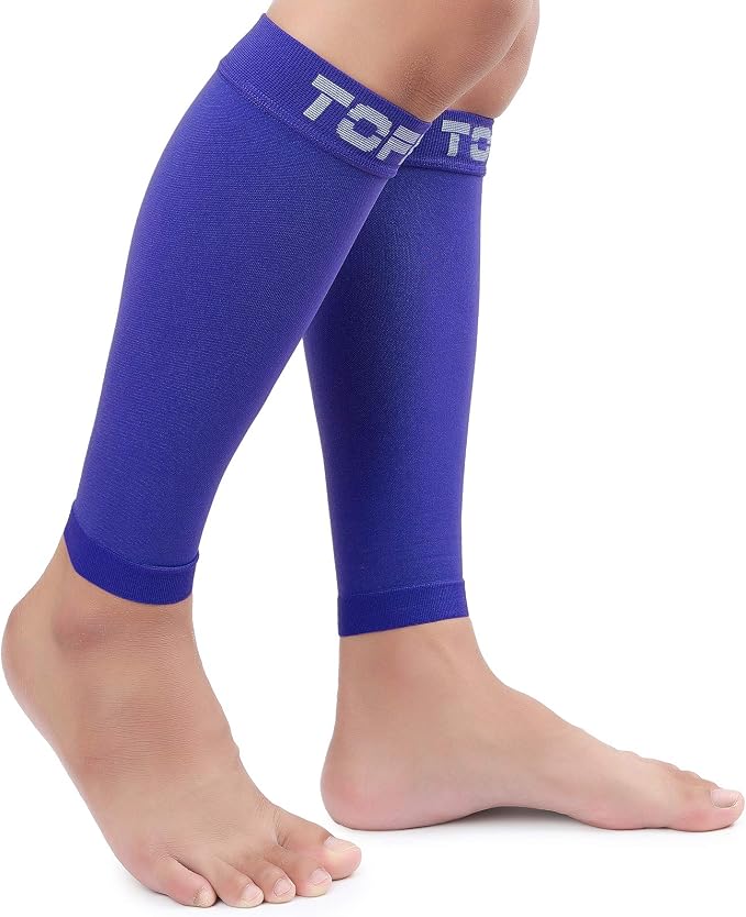TOFLY Calf Compression Sleeve 20-30mmHg 1 Pair Footless For Men & Women | Footless Compression Socks For Leg Support, Shin Splint, Pain Relief, Swelling, Varicose Veins, Maternity, Nursing, & Travel